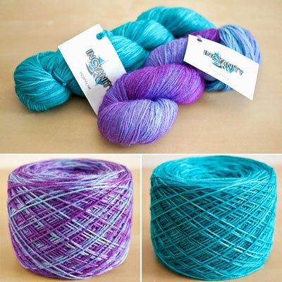 June's photos of the Incyanity yarn she received.