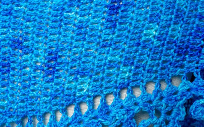 Amazing stitch definition and gentle color variegation. Photo by Experiments In Crafting.