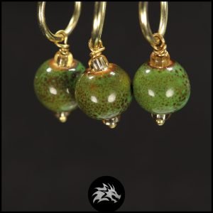 Ceramic Spotted Frog Stitch Markers